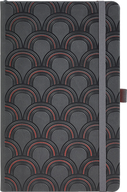 Castelli Notizbuch – A5 – Liniert – 192 Seiten – 80 g/m² – Gebunden, Gummiband, Stiftschlaufe – Mehrfarbig