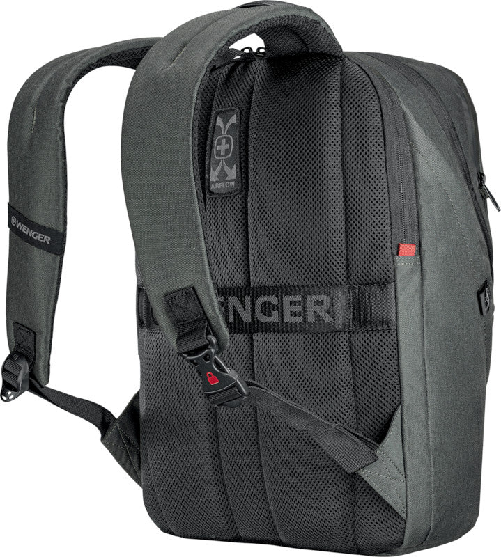 Wenger/SwissGear Wenger MX ECO Light – Notebook-Rucksack – für 16" Notebook, 19 l, rPET, Grau, Anti-Diebstahl-Verschluss