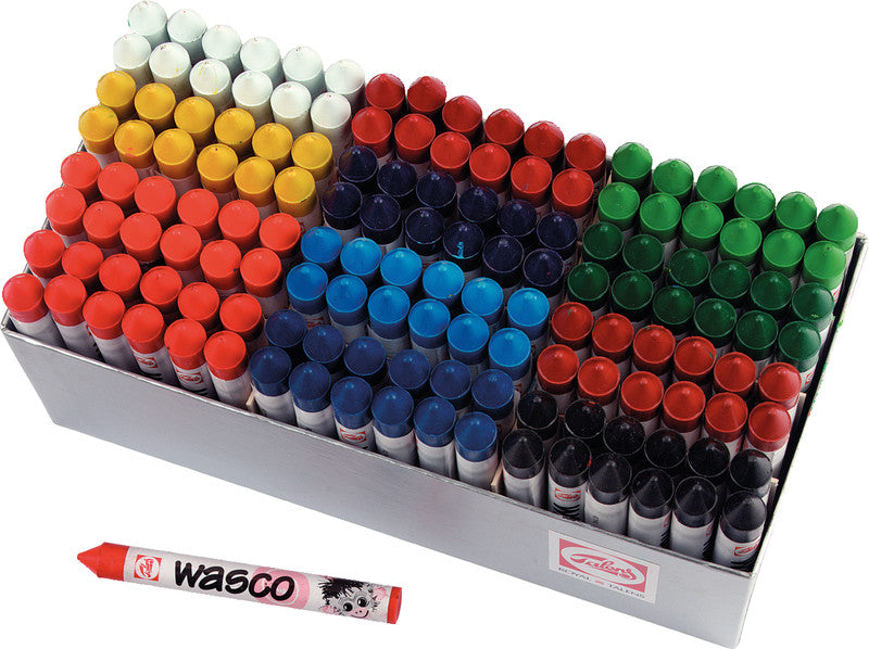 Wasco Wachsmalkreiden – Set – 12 Farben, für dunkles Papier