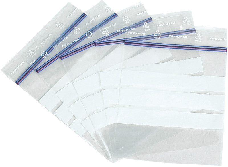 Topgrip Verschlussbeutel, transparent, mit Beschriftungsfeldern – 200 × 250 mm – 100 Stk.