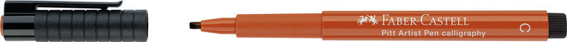 Faber-Castell Filzstifte Pitt Artist Pen Kalligraphie, Strichbreite 2,5 mm, wasserfest, 6 Farben