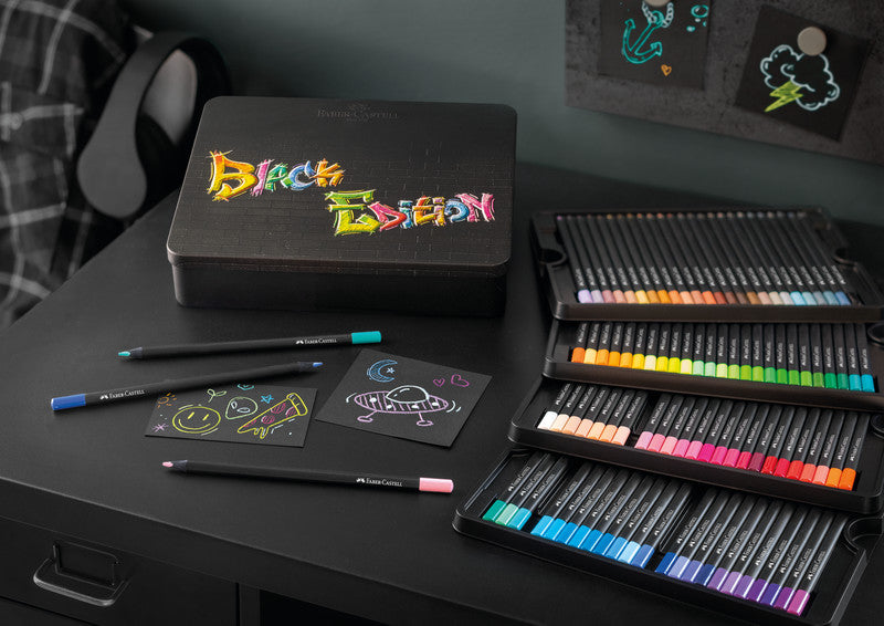 Faber-Castell Buntstifte – 100 Farben, im Metalletui, Ø 3 mm, dreikantig, FSC