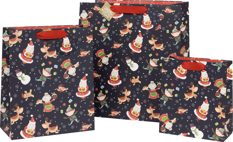 Glick Geschenktasche – Santa's Workshop – recyclingfähig, Papier – 260 × 315 × 135 mm