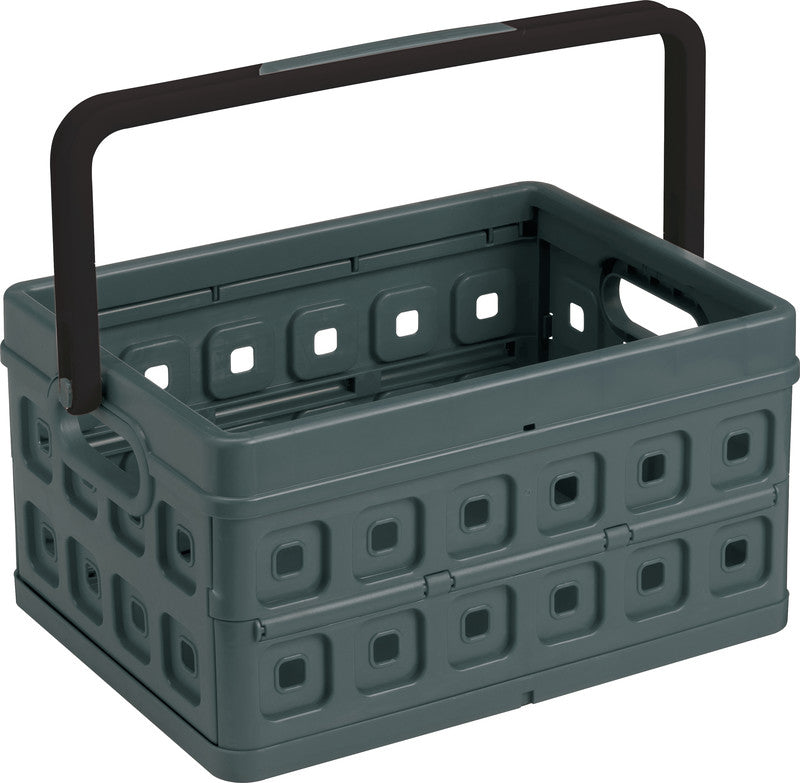 Helit Faltbox – Kunststoff, Schwarz, 44 × 21 × 31,5 cm