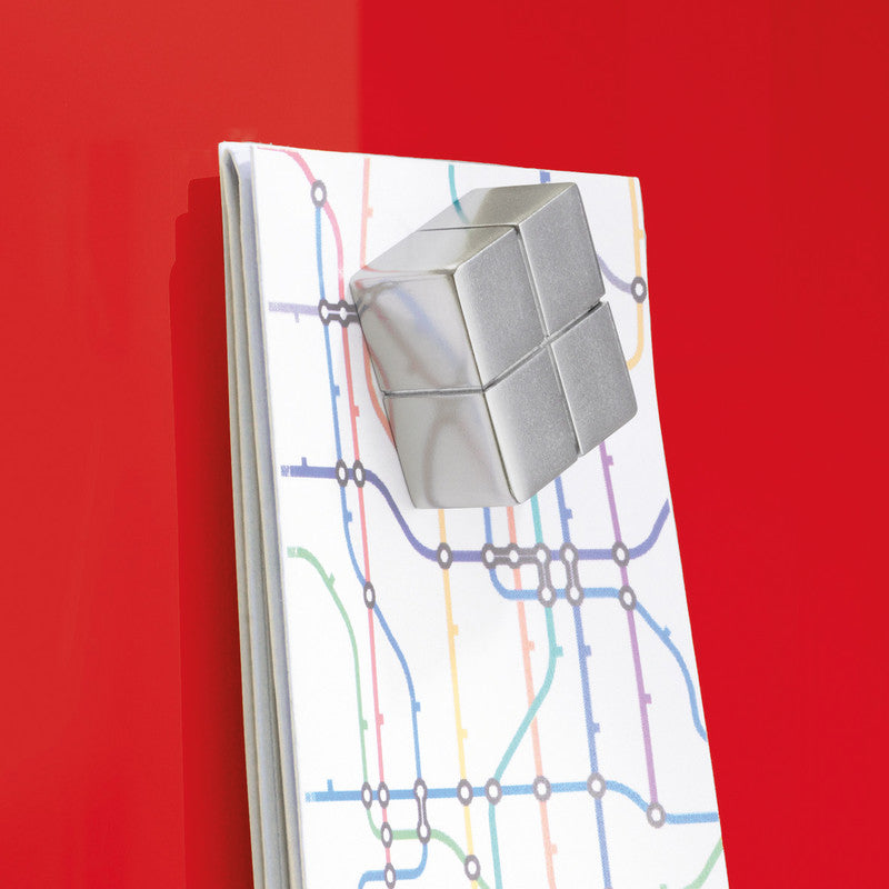 Sigel Whiteboard – 60 × 40 cm, Glas, magnetisch, Wandmontage, inkl. SuperDym Magnetwürfel, Montagesatz