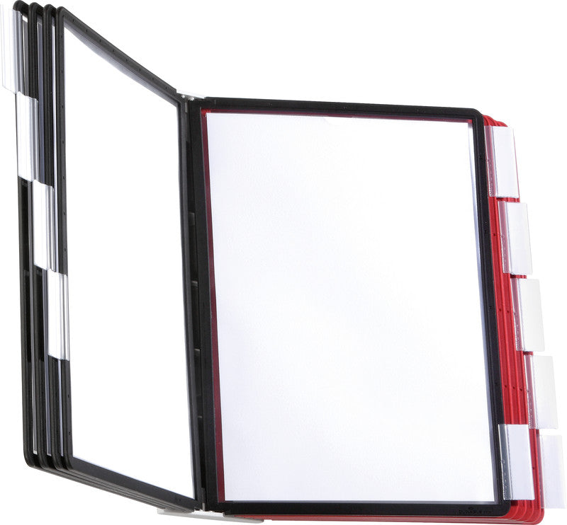 Durable Sichttafelsystem – 260 × 385 mm, grau, Kunststoff, für A4, 10er-Pack