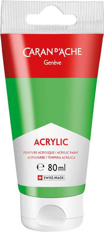 Caran d-Ache Caran d'Ache Acrylfarbe – Brillantgrün – 80 ml – für Leinwand, Stoff, Holz