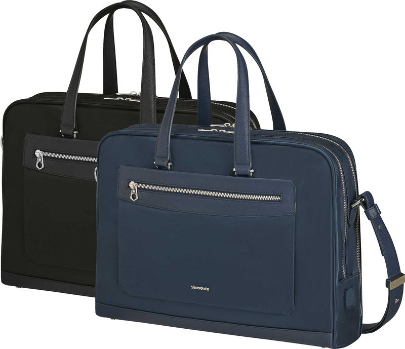 Samsonite Zalia 2.0 Notebook-Tasche – für Notebooks bis 15,6", 14,5 l, RFID-Fach, USB-Anschluss, Nylon, schwarz