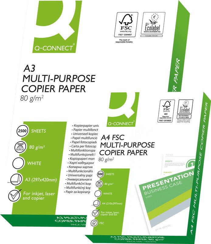 Q-CONNECT Universalpapier hochweiss – A4, 80 g/m², 500 Blatt