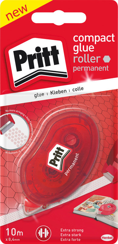 Pritt Kleberoller – Roller, permanent, transparent, 8,4 mm × 10 m, für Papier, Karton, Fotos, usw.