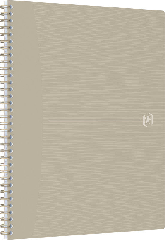 Elba Spiralblock, kariert 5 mm, Spiralbindung, 70 Blatt, mikroperforiert, 90 g/m² – beige, für SCRIBZEE App