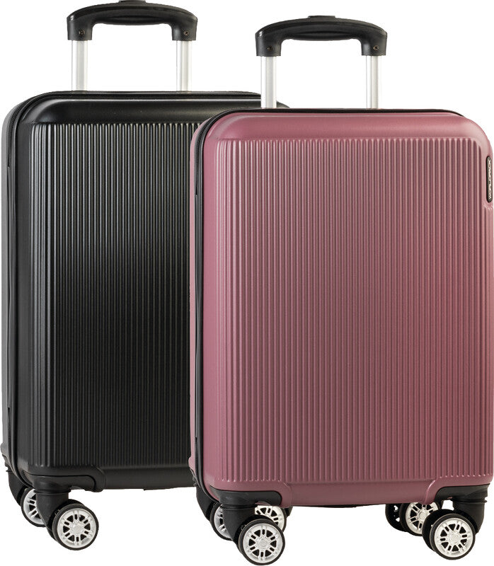 Worldpack Trolley Handgepäck – 34 l, ABS-Hartschale, 4 Doppelrollen, graugrün, 34,5 × 54 × 23 cm