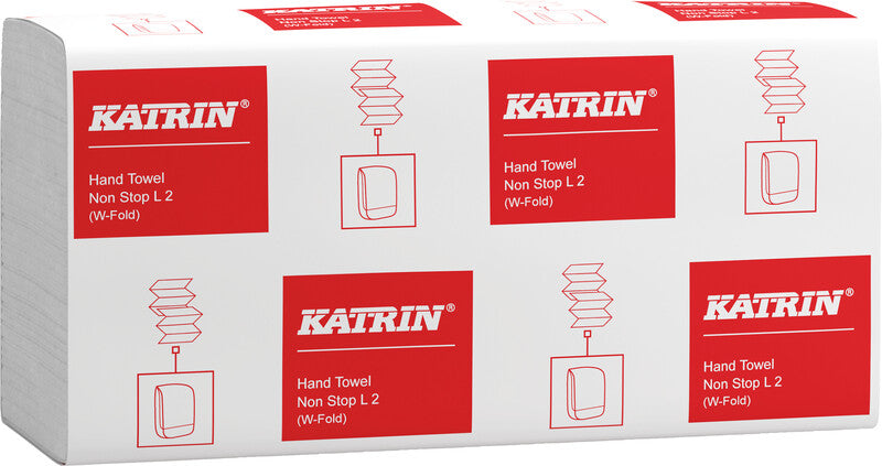 Katrin Falthandtuch – W-Falz, 2-lagig, Recycling-Zellstoff, 203 × 320 mm, für Katrin Inclusive Mini & Medium