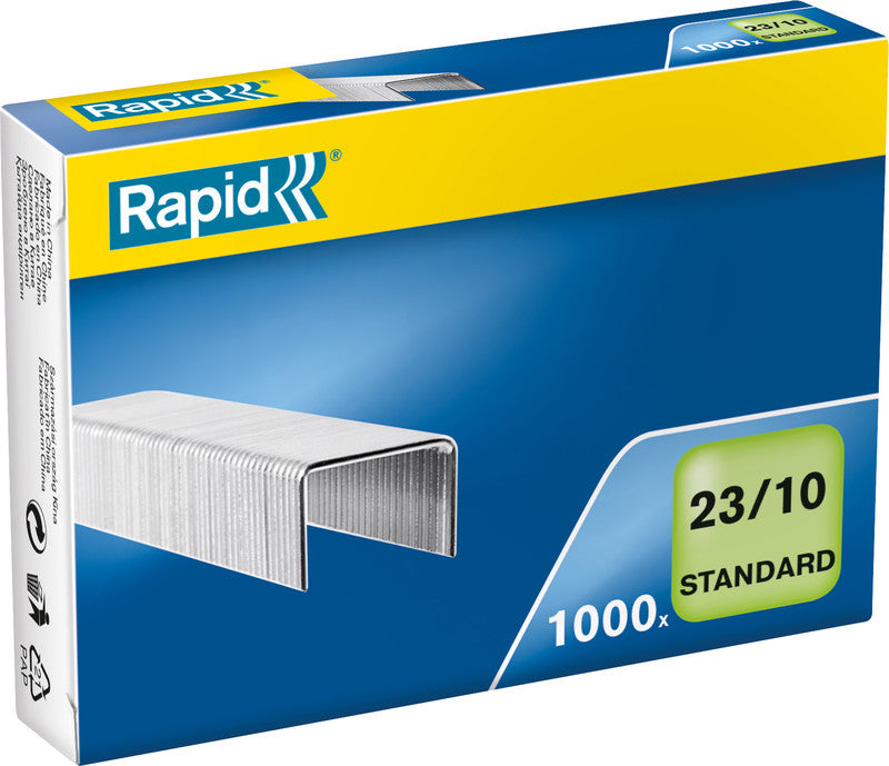 Rapid Heftklammern 23/10 – 10 mm – Metall, silber – 1000 Stk.