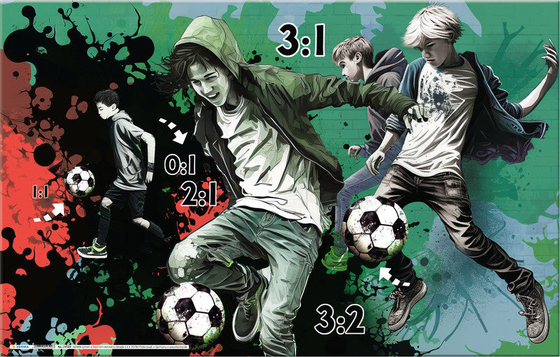 HERMA Schreibunterlage – Street Soccer – 550 × 350 mm – Kunststoff, rutschfest