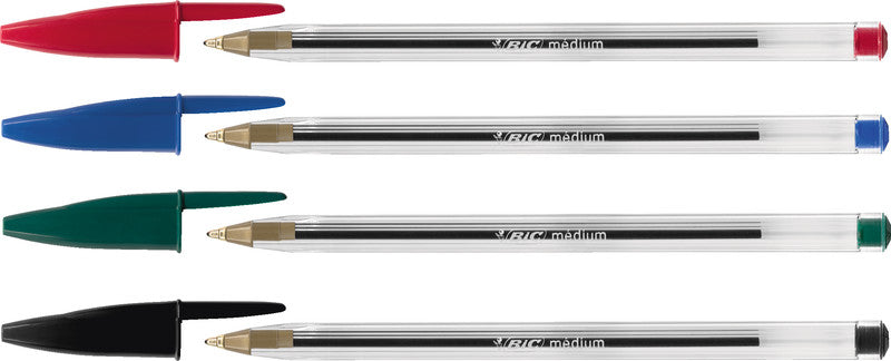 BIC Kugelschreiber – transparent, Kunststoff – 4 Stk.