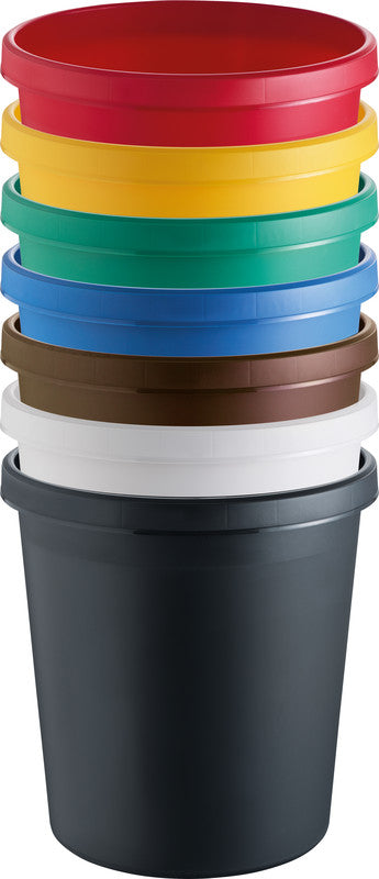 Helit Papierkorb the german – 18 l – Kunststoff, schwarz – Ø 315 × H 331 mm, schlagfest
