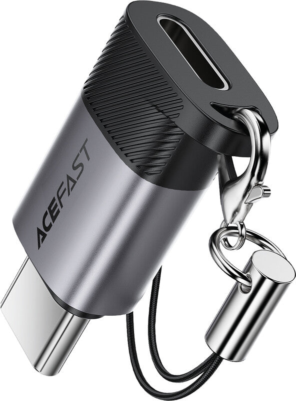 Acefast USB-C Adapter – 30 W (9 V, 3 A), USB 2.0, Aluminium, Metallgrau