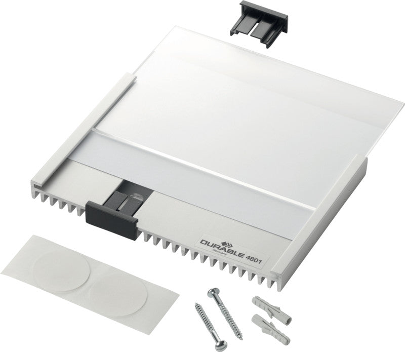 Durable Türschild – 210 × 297 mm, silber, Aluminium, selbstklebend, wiederablösbar