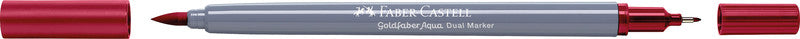 Faber-Castell Pinselstift – Pinselspitze & Rundspitze 0,6 mm – Alizarin Madder Lake – wasservermalbar