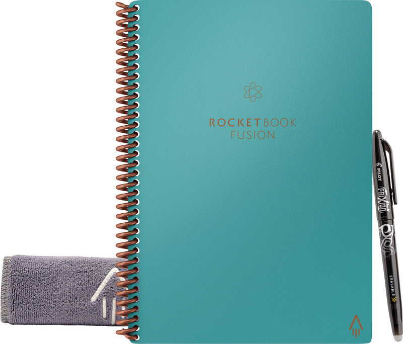 Rocketbook Spiralbuch, Spiralbindung, 42 Seiten, 90 g/m² – türkis, für Rocketbook-App