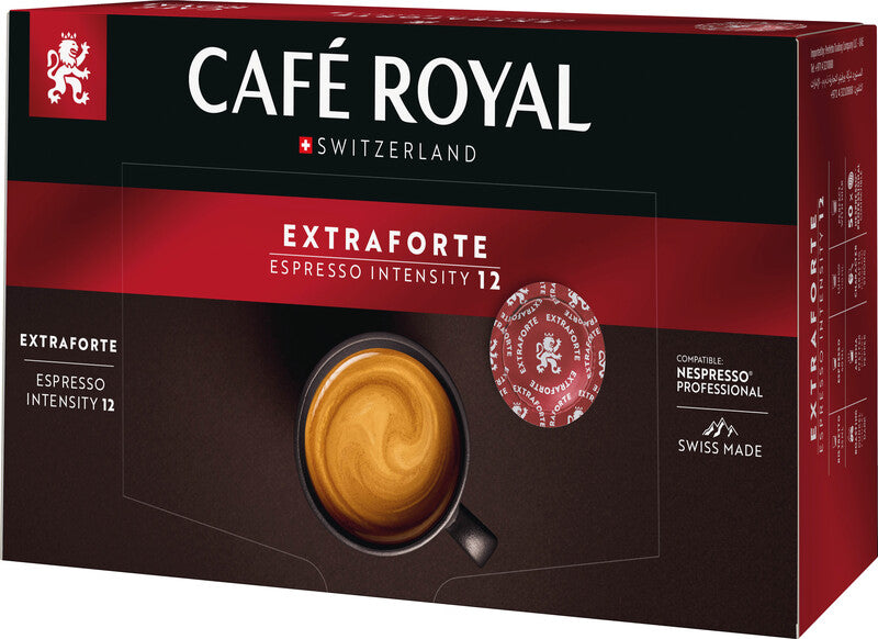 Café Royal Extraforte – Kaffeepads für Nespresso Professional – Espresso, Intensität 12, 50 Pads