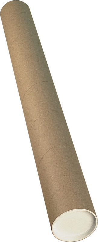 Versandhülse – Ø 120 × 1'000 mm, Deckel, Braun