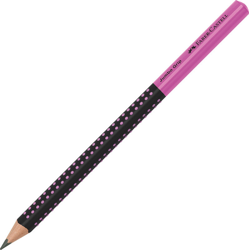 Faber-Castell Grip Jumbo Zweifarbiger Bleistift, Dreikant, Grip-Zone B, Mine Ø 3,25 mm, farbig sortiert