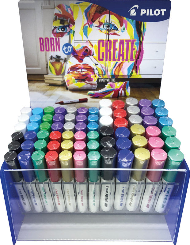 Pilot Pigment-Marker Pintor – Rundspitze – Sortiert – Für dunkles Papier geeignet