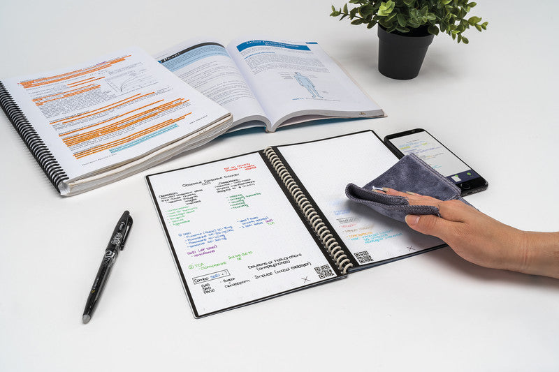 Rocketbook Spiralbuch, Spiralbindung, Hardcover, 36 Seiten, 90 g/m² – Schwarz, für Rocketbook App