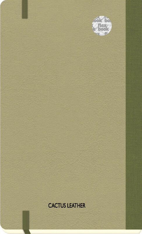 Flexbook Notizbuch – 130 × 210 mm – 192 Seiten – 100 g/m² – gebunden, Pflanzenleder, Gummiband, beige