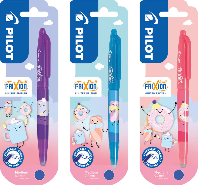 Pilot FriXion Ball Sweet Paradise Winter Edition – Tintenroller, radierbar, mit Kappe, 0,7 mm, blau, 1er