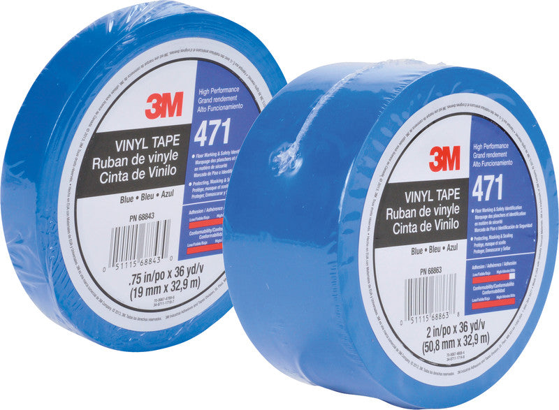 3M 471 Elektro-Isolierband – 19 mm × 32,9 m, blau, PVC, permanent