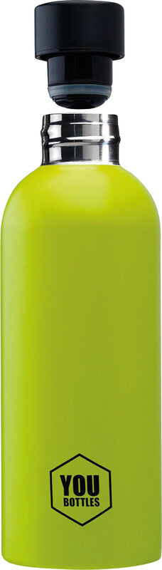 Youbottles Trinkflasche Dual – 5 dl – Edelstahl, isoliert, Schraubverschluss – Monochrome Grün