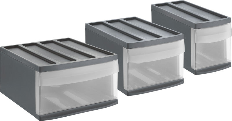 Rotho Schubladenbox Systemix – für Systemix-Serie – 340 × 395 × 203 mm