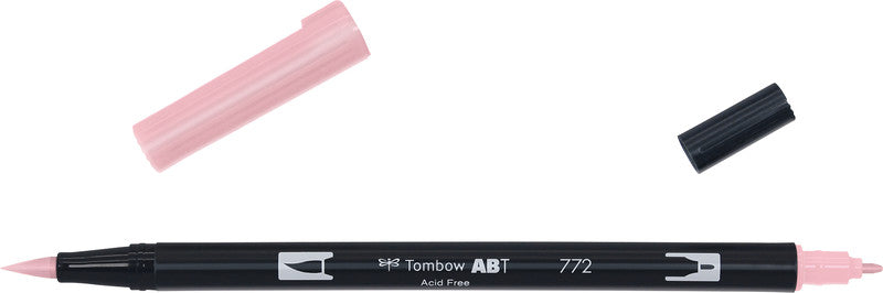 Tombow Brush Pen ABT Dual – Pinselspitze 3-10 mm, Feinspitze 0,3 mm – Blush – wasservermalbar