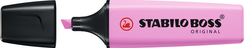 STABILO BOSS Original Textmarker Set 4 Farben Pastell – Keilspitze, 2–5 mm