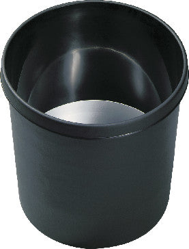Helit Sicherheitspapierkorb – 12 l – Kunststoff, Schwarz – schwer entflammbar – Ø 267 × H 270 mm
