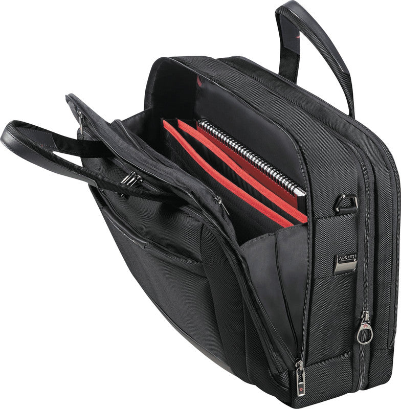 Samsonite Pro-DLX 5 Notebook-Tasche – 24,5/31 l, RFID-Fach, Aufsteckfunktion, Nylon, Schwarz