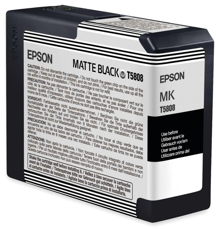 Epson Tintenpatrone T5808, Schwarz, 80 ml