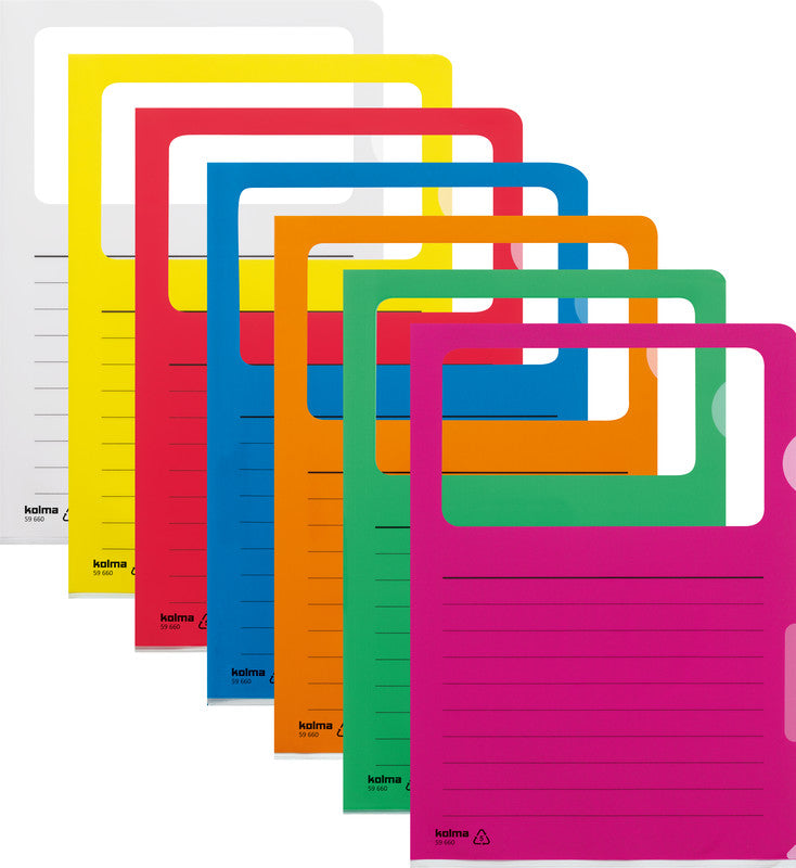 Kolma Sichtmappe A4 – Blau, Polypropylen, Glänzend, 130 µm, 10er-Pack
