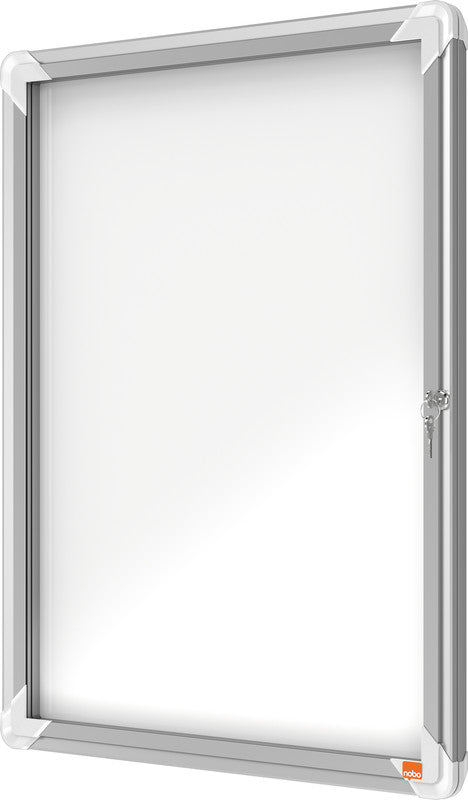 Nobo Schaukasten, 4 × A4 – Aluminium, abschliessbar, magnethaftend, 49,4 × 66,8 × 4,3 cm