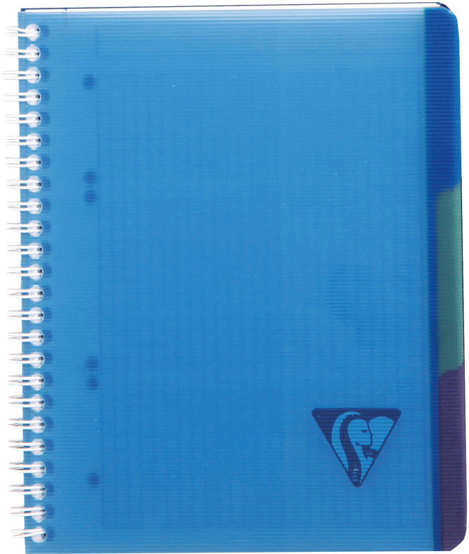 Clairefontaine Spiralheft, Spiralbindung, 120 Blatt, 4-fach gelocht, perforiert, 90 g/m² – farbig sortiert