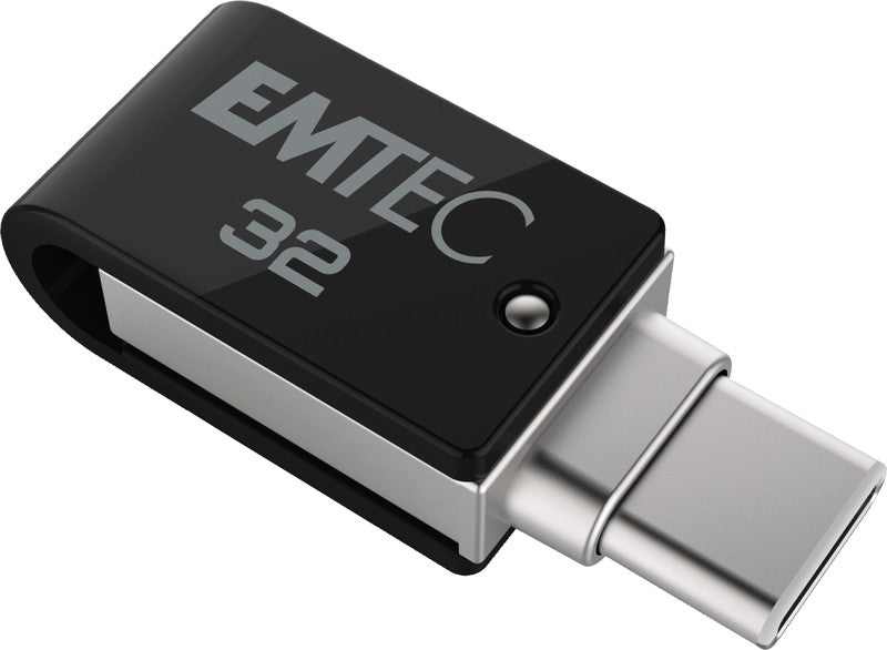 Emtec T260C USB-Stick – 32 GB, USB 3.2, silber/schwarz