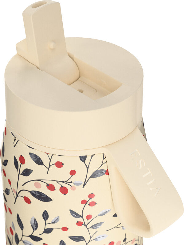 Estia Pulse Isolierflasche 500 ml – Doppelwandig 12 h Heiss/24 h Kalt, Edelstahl, Schraubdeckel