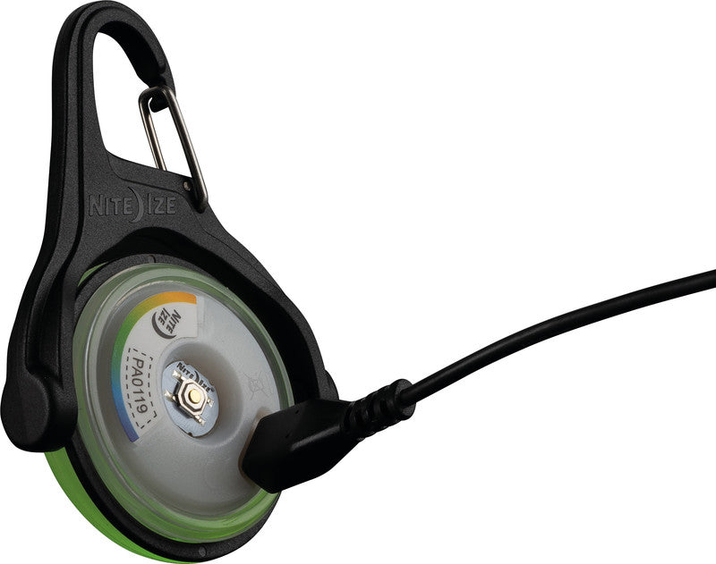 Nite Ize Radiant Disc-O Select LED-Aussenleuchte – spritzwassergeschützt, Akku, Micro-USB, 5 Lichtmodi