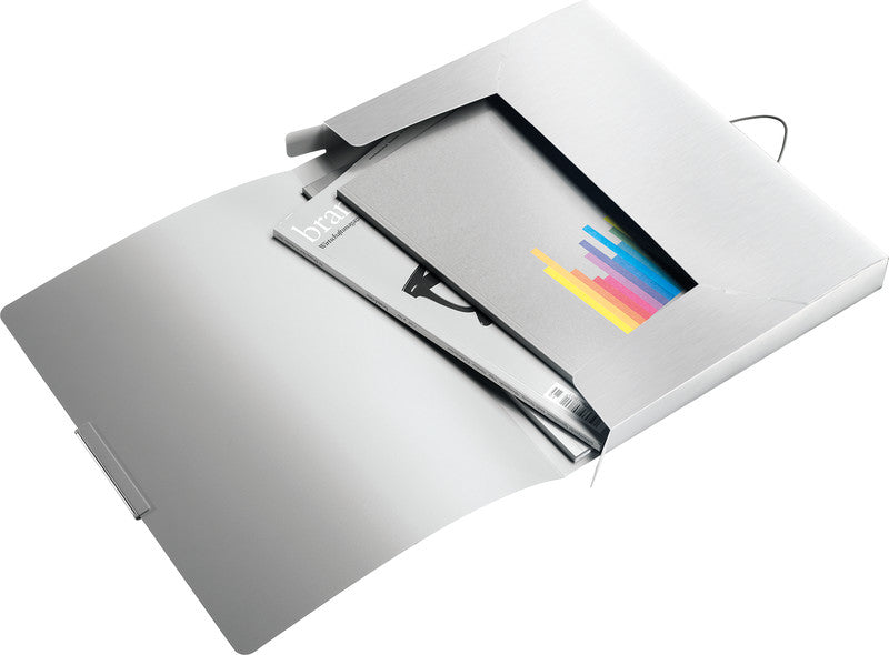 Leitz Gummibandmappe A4 – Polypropylen (PP), weiss, bis 250 Blatt