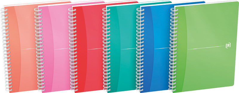 Elba Collegeblock A5, kariert, Spiralbindung, 90 Blatt, 90 g/m² – farbig sortiert