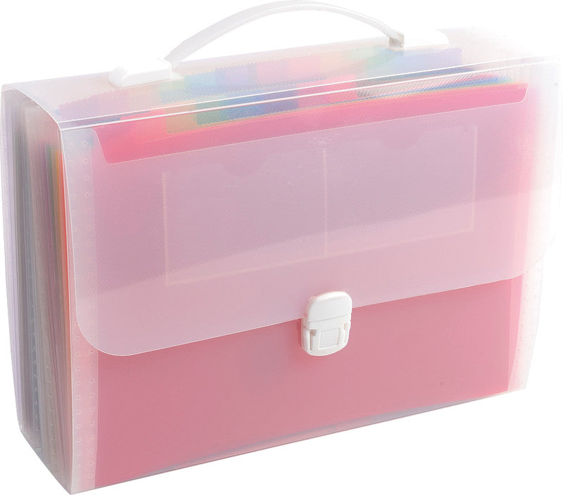 Exacompta Sammelmappe, für A4, Kunststoff, transparent, mit Druckknopf