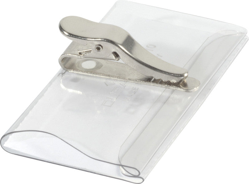 Durable Namensschild – 90 × 54 mm, transparent, 25er-Pack